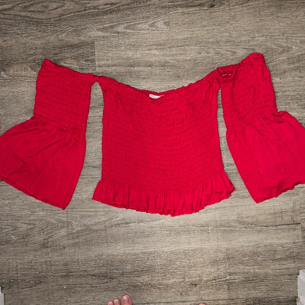 Off the shoulder crop top